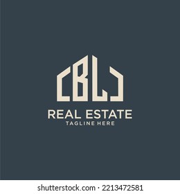 BL initial monogram logo for real estate design