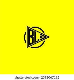 BL Initial-Monogramm-Logo mit Dreieck-Design