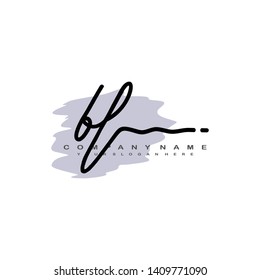 BL initial signature logo. handwriting logo template vector,