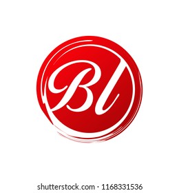 BL initial splash logo template vector