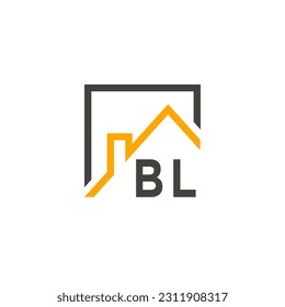 BL initials homes modern building company logo vector.eps
