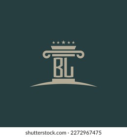 BL initials law of justice logo vector design template