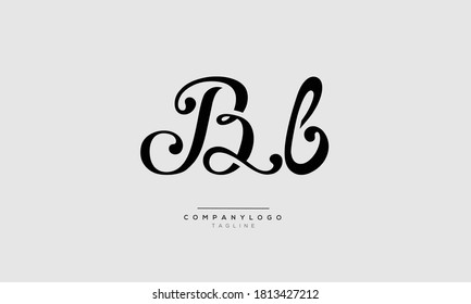 BL initials monogram letter text alphabet logo design