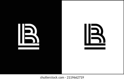 BL, LB Abstract Letters Logo Monogram