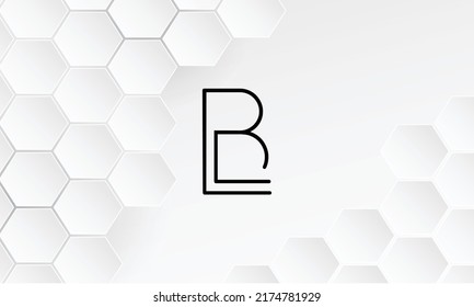 BL, LB Abstrakte Buchstaben Logo Monogramm