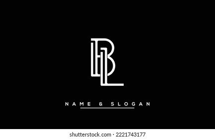 BL,  LB  Abstract Letters Logo Monogram