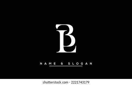 BL, LB Abstrakte Buchstaben Logo Monogramm