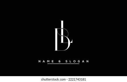 BL,  LB  Abstract Letters Logo Monogram