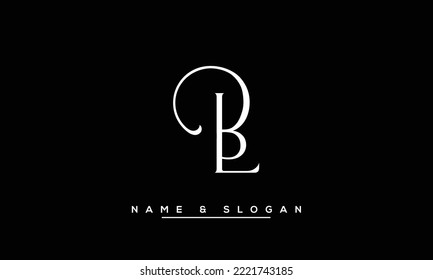 BL,  LB  Abstract Letters Logo Monogram