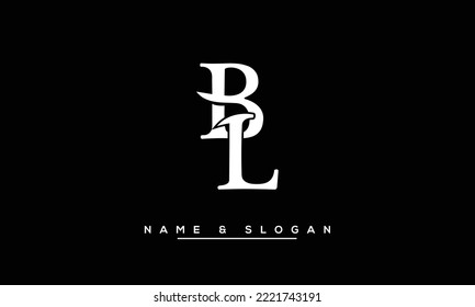 BL, LB Abstrakte Buchstaben Logo Monogramm