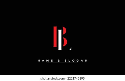 BL, LB Abstrakte Buchstaben Logo Monogramm