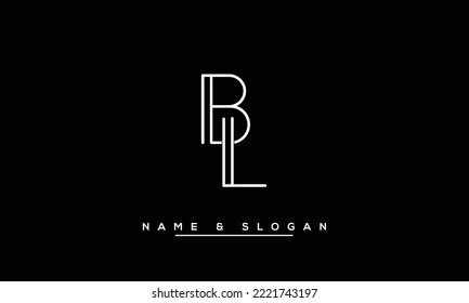 BL,  LB  Abstract Letters Logo Monogram