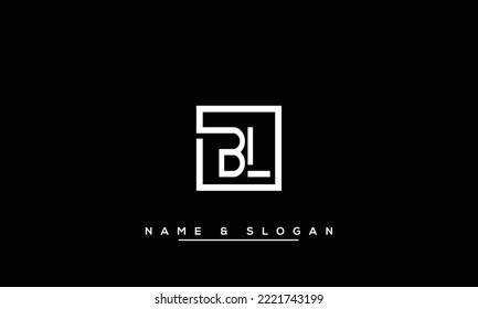 BL,  LB  Abstract Letters Logo Monogram