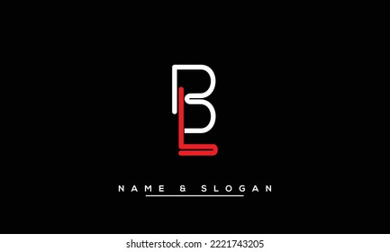 BL, LB Abstrakte Buchstaben Logo Monogramm