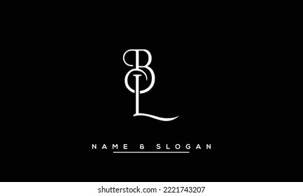 BL, LB Abstrakte Buchstaben Logo Monogramm