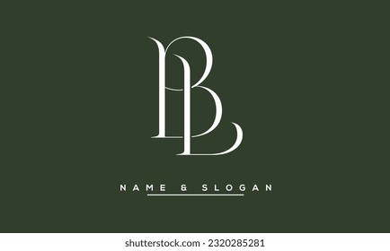 BL,  LB  Abstract  Letters Logo  Monogram