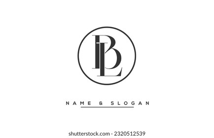 BL,  LB  Abstract  Letters  Logo Monogram