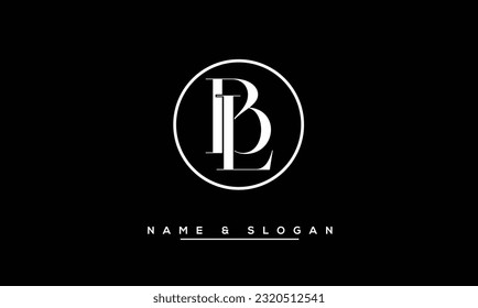 BL,  LB  Abstract  Letters  Logo Monogram