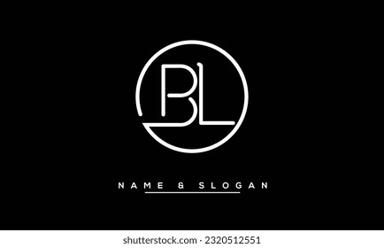 BL,  LB  Abstract  Letters  Logo Monogram