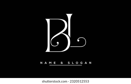 BL,  LB  Abstract  Letters  Logo Monogram