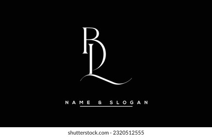 BL,  LB  Abstract  Letters  Logo Monogram