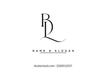 BL,  LB  Abstract  Letters  Logo Monogram