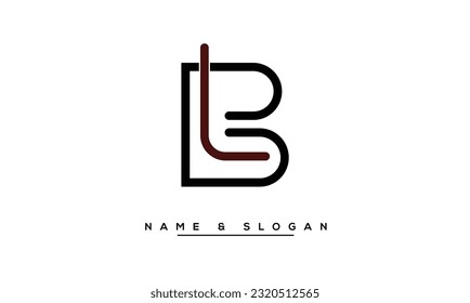 BL,  LB  Abstract  Letters  Logo Monogram