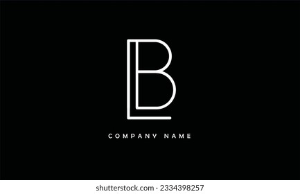 BL, LB Abstrakte Buchstaben Logo Monogramm