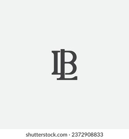 BL, LB Abstrakte Buchstaben Logo Monogramm