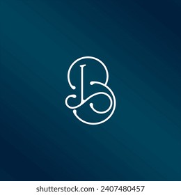 BL, LB Abstrakte Buchstaben Logo Monogramm