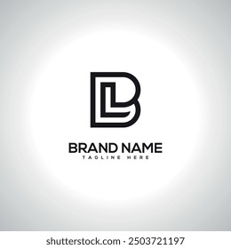 BL LB Abstract Unique Letter Logo Design. Initial Vector Symbol.