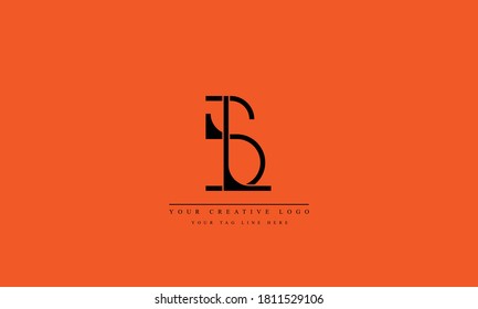 BL LB abstrakte Vektorlogo-Monogramm-Vorlage