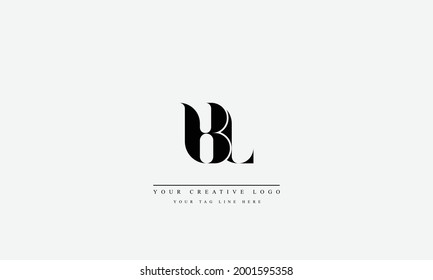 BL LB B L abstract vector logo monogram template