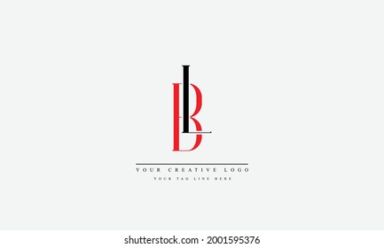 BL LB B L abstract vector logo monogram template