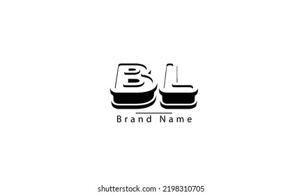 BL LB B L abstract vector logo monogram template