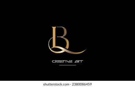 BL, LB, B, L abstract letters logo monogram