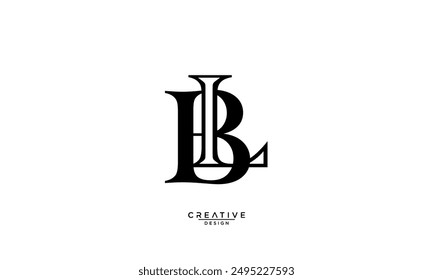 BL, LB, B, L, Abstract Letters Logo Monogram