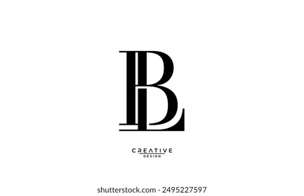 BL, LB, B, L, Abstract Letters Logo Monogram