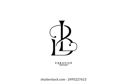 BL, LB, B, L, Abstract Letters Logo Monogram