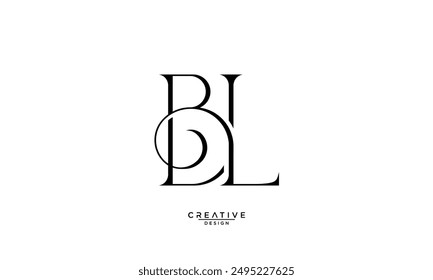 BL, LB, B, L, Abstract Letters Logo Monogram