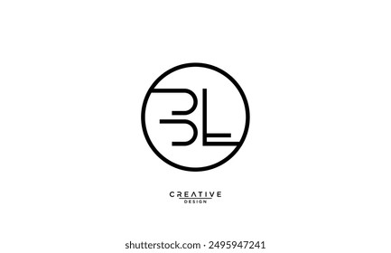 BL, LB, B, L, Abstract Letters Logo Monogram