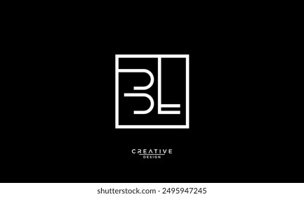 BL, LB, B, L, Abstract Letters Logo Monogram