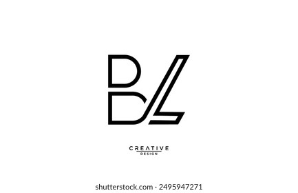 BL, LB, B, L, Abstract Letters Logo Monogram