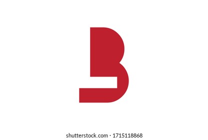 BL or LB and B, L Uppercase Letter Initial Logo Design, Vector Template