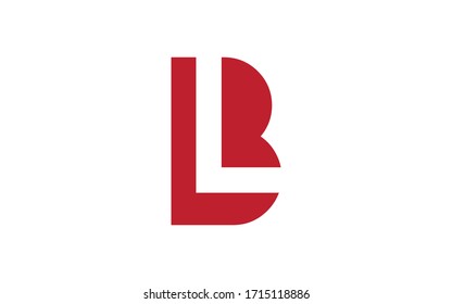 BL or LB and B, L Uppercase Letter Initial Logo Design, Vector Template