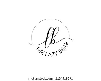  BL o LB y B, L Letra cursiva superior diseño del logotipo inicial, plantilla del vector.eps