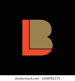 bl oder lb Kursiver Buchstabe anfängliches Logo-Design, Vektorvorlage