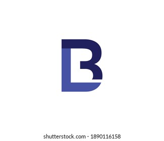 PLANTILLA DE VECTOR DE DISEÑO DE LOGOTIPO DE LA CARTA BL LB