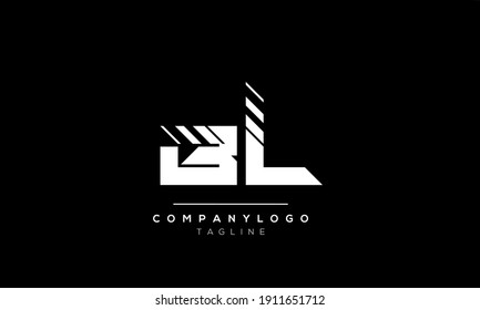 bl lb Letter Logo Design Template Vector