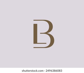 BL or LB letter logo icon design. Classic style luxury initials monogram.